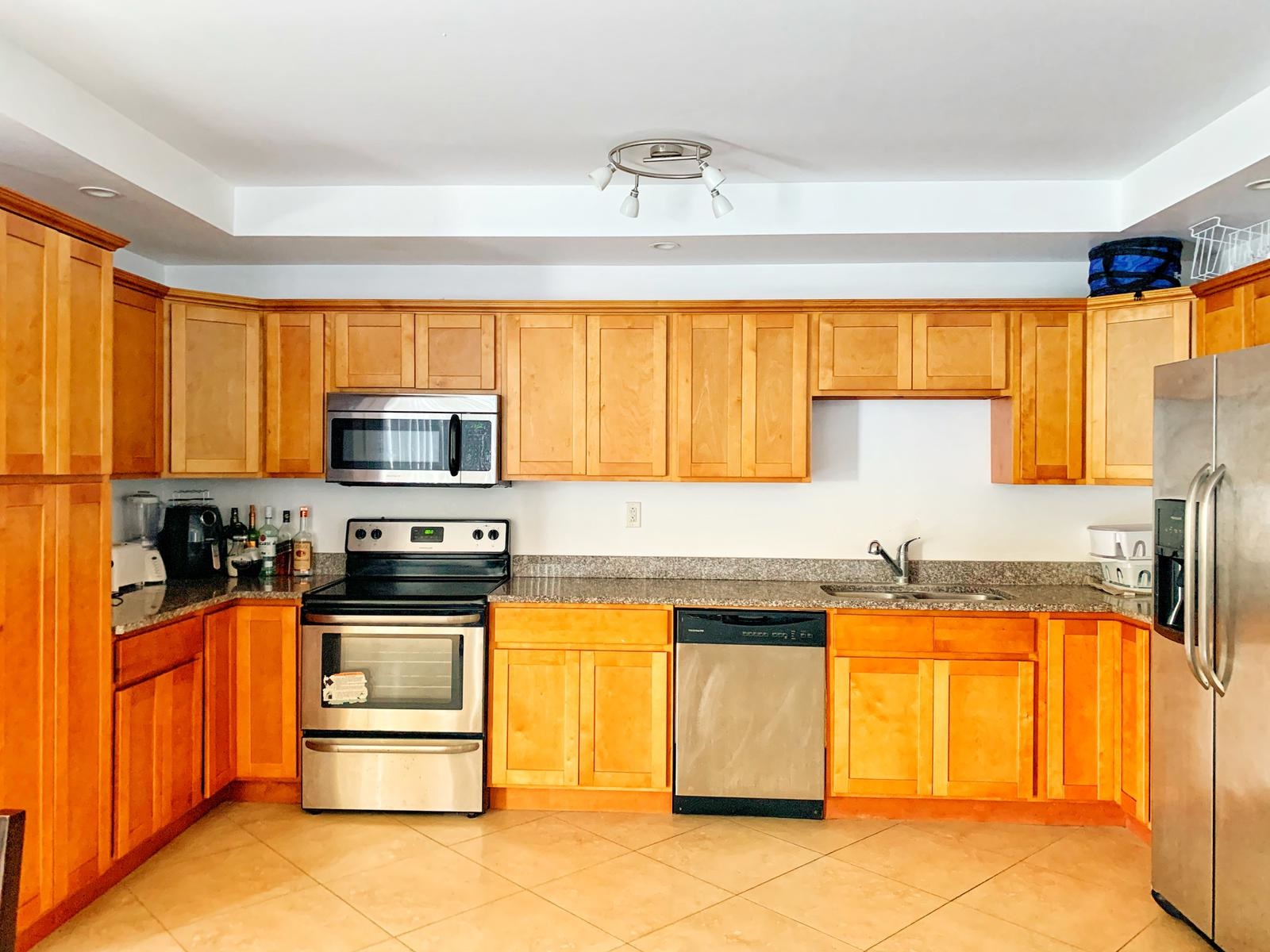 Kitchen in the St. Christopher Club Gardens 3 Bed- 3 Bath Frigate Bay Student Rentals