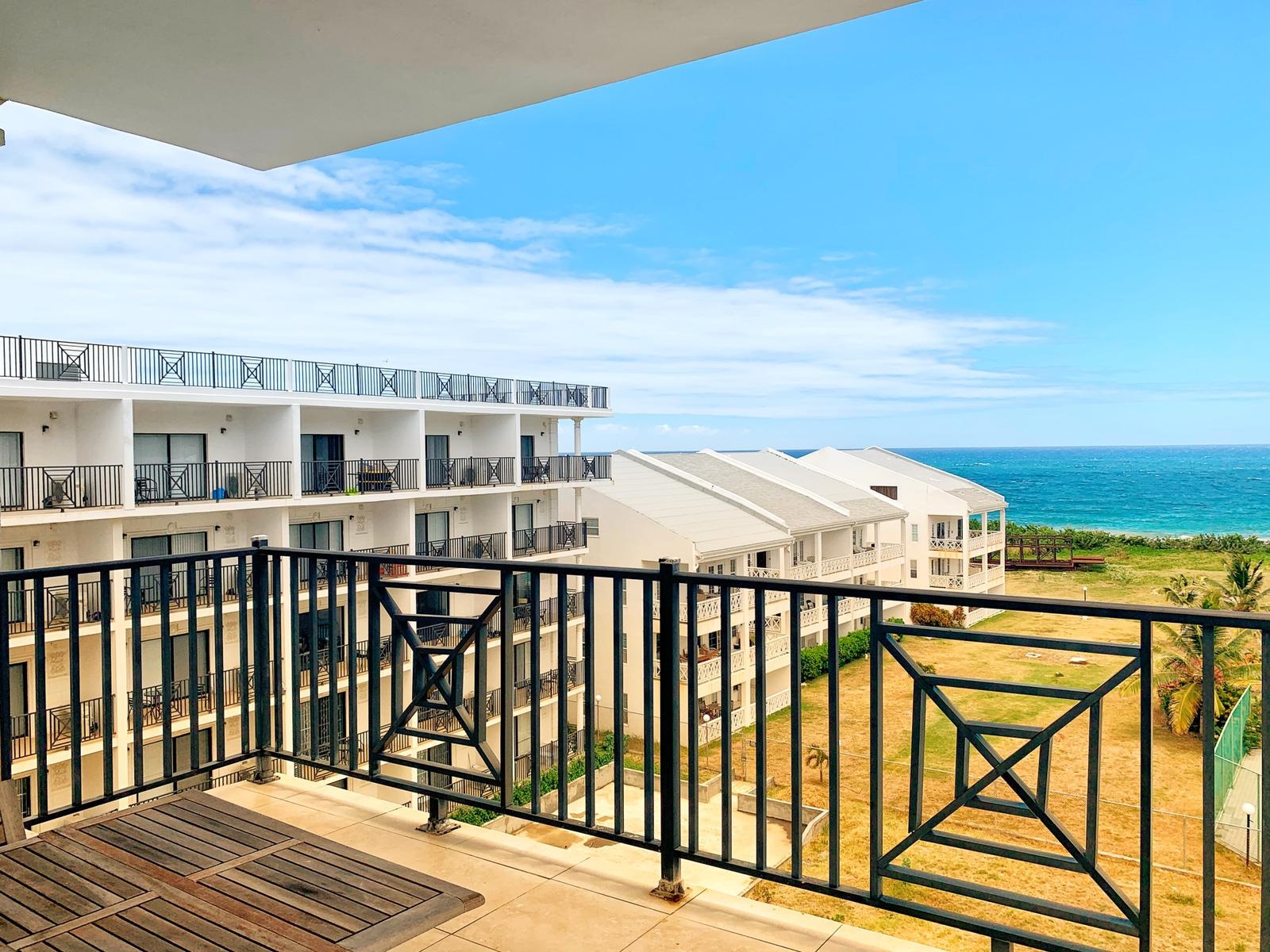 Balcony views in the St. Christopher Club Gardens 3 Bed- 3 Bath Frigate Bay Student Rentals