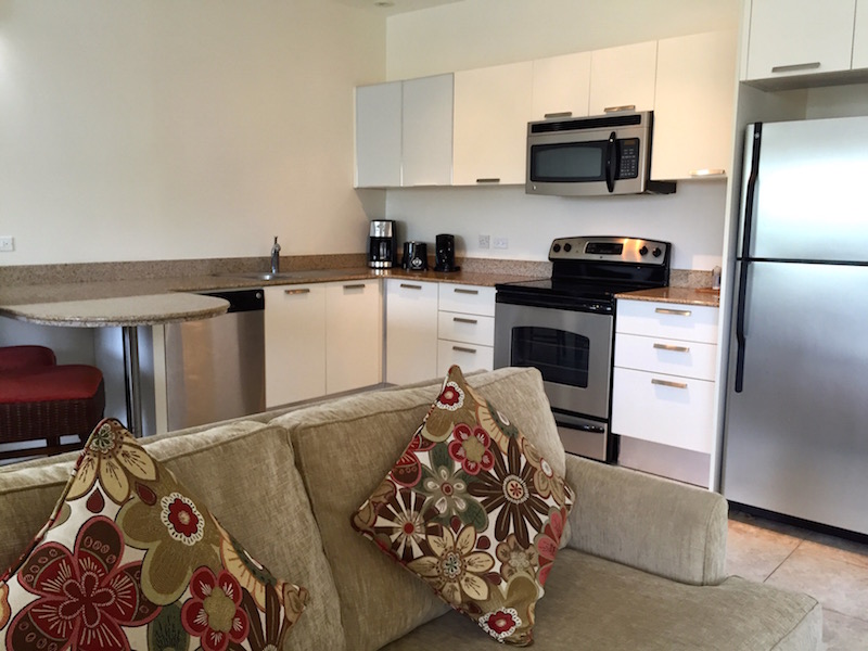 Kitchen in the Silver Reef 1 bedroom condominium for sale, St. Kitts - Economic Citizenship Approved