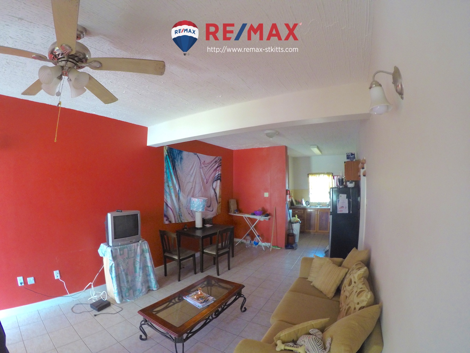 Living room of West Farm Condo for Sale St. Kitts - Citizenship Approved