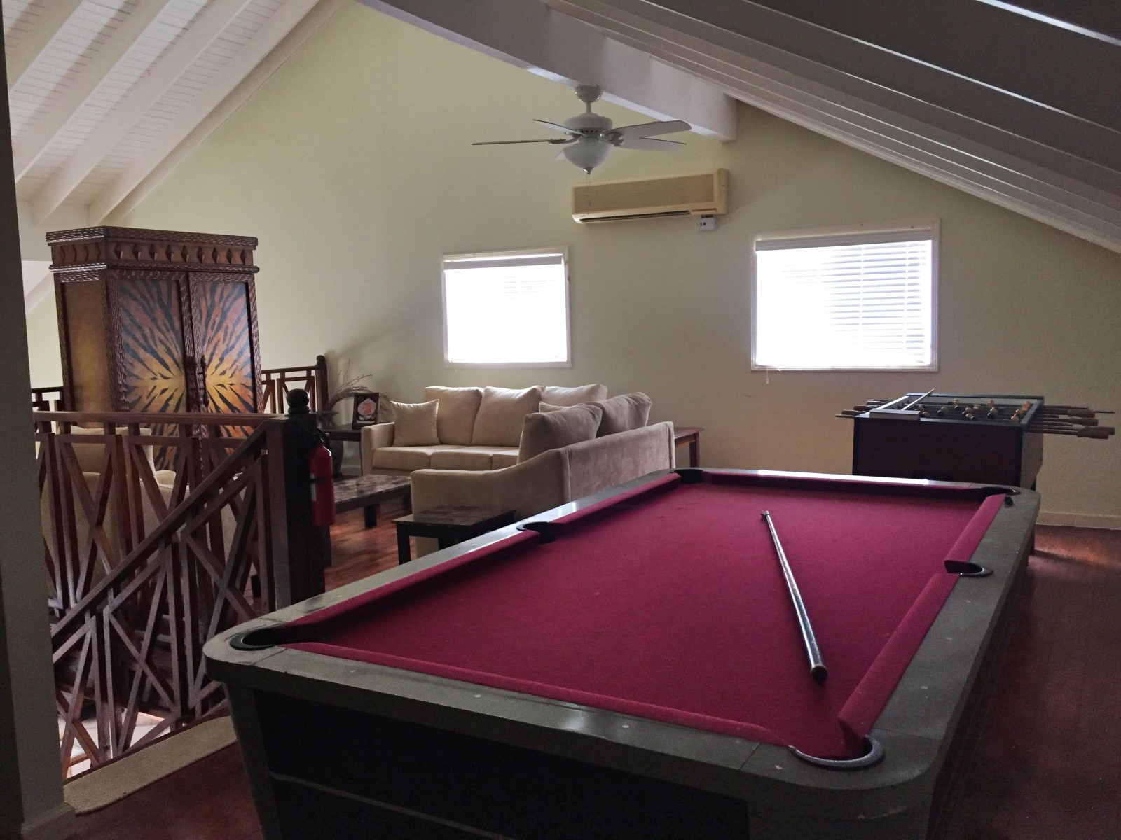 Mezzanine with pool table in the St. Christopher Club 3 Bed - 3 Bath Penthouse Student Rentals