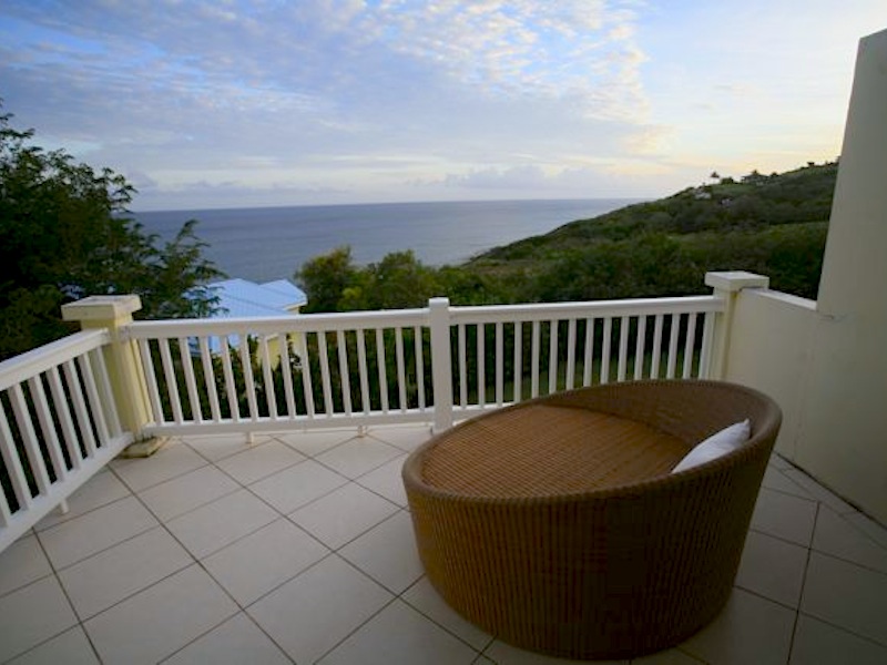 Second floor verandah and views from the Calypso Dreams villa for sale St. Kitts! 