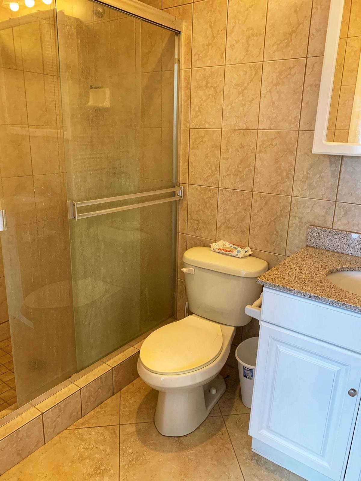 Third bathroom in the St. Christopher Club Gardens 3 Bed- 3 Bath Frigate Bay Student Rentals