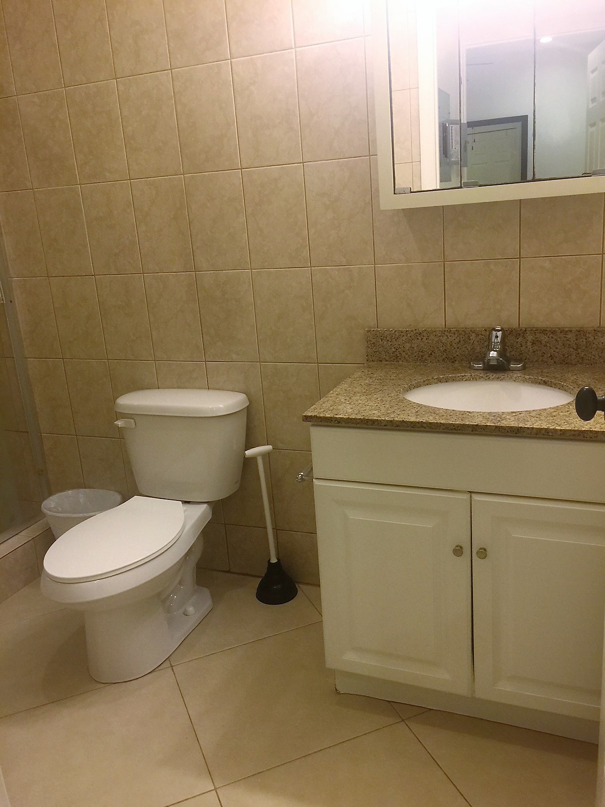 bathroom in the Vista Villas Large 1 Bed 1 Bath Cliff Top Condo Student Rentals